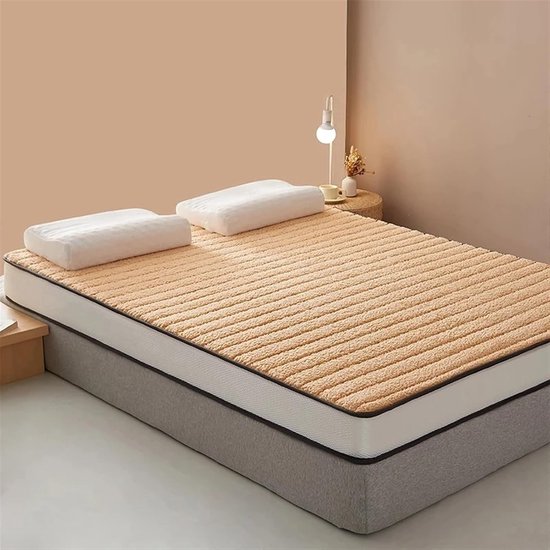 Opvouwbaar Matras - Futon Vloerbed - Extra Slaapplek - Hoog Dichtheid Schuim - 60 x 120 cm - Wit — afbeelding 5