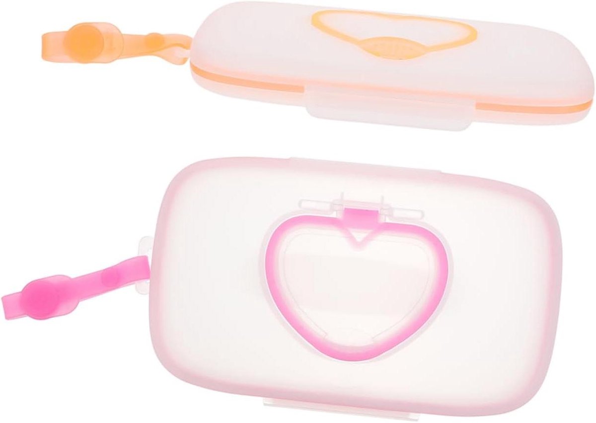 Wipes Opbergdoos - Wet Tissue Houder - Onderweg Hygiëne - Draagbaar en Ophangbaar - 22 x 13.5 cm - Diverse kleuren
