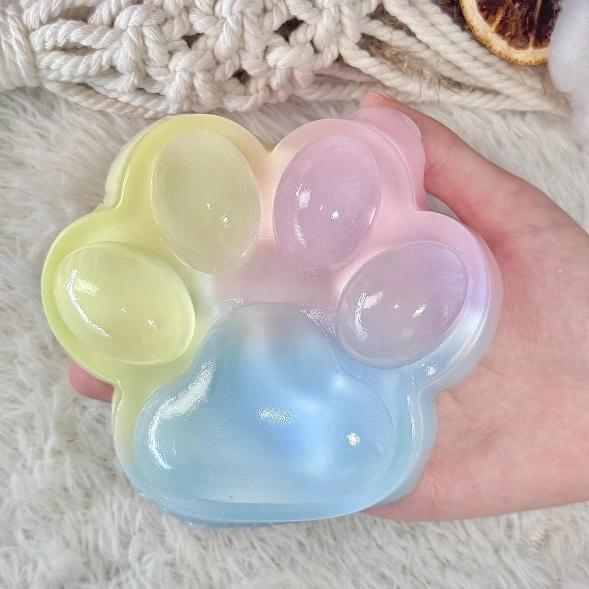 Daity 1 stuk – Kattenpoot-speelgoed — squishy — Kattenpoot-fidget-squishies — rekbare knijpballen voor kinderen en volwassenen — sensorische stressballen ter verlichting van angst – ideaal als feestcadeautje