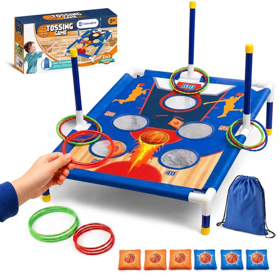 Calivo&Co® Ringwerpen en Pittenzakjes Speelgoed – Binnen en Buitenspeelgoed – Buitenspeelgoed jongens en meisjes – Strandspeelgoed – Spelletjes voor Kinderen – Kinderspeelgoed – Speelgoed buiten
