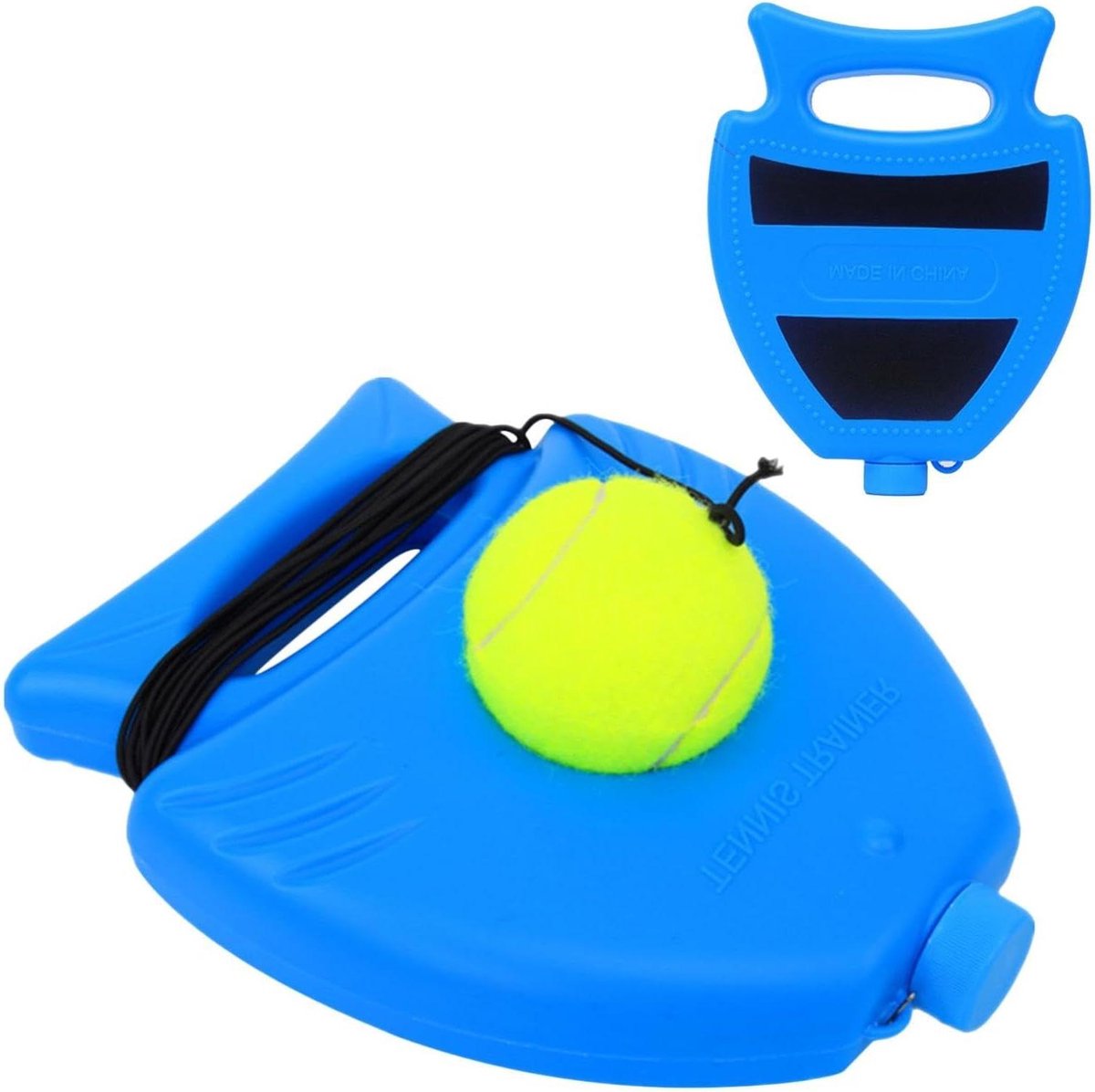 Tennistrainer met Touwbal - Oefen Tennis - Individuele Training - Verzwaarde Basis - 22x18x5cm - Pak