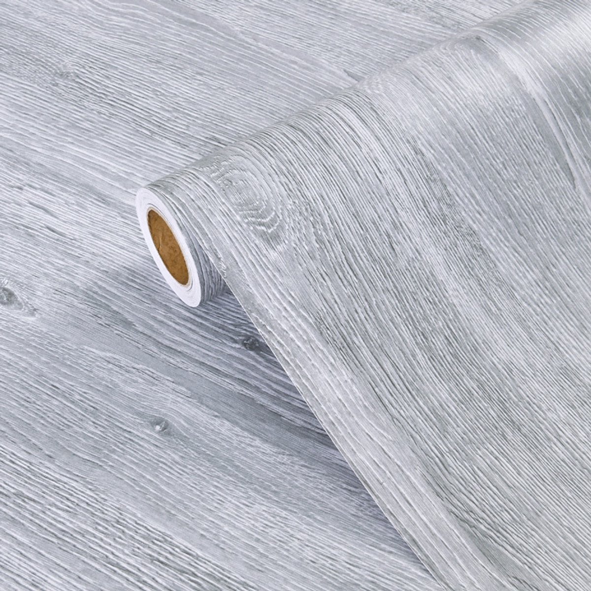 Zelfklevend Behang - Muurdecoratie - Waterbestendig - 30 cm x 3 m - Grijs eikenhout