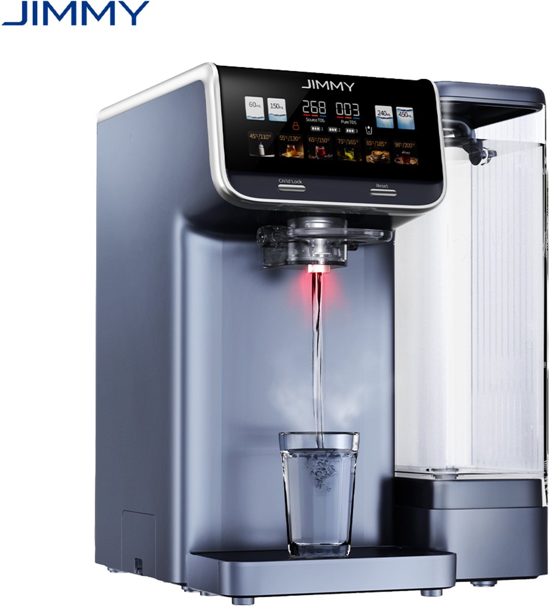 JIMMY Matrix M9 Pro Omgekeerde Osmose Waterfilter – Direct Warm Water in 3s, 7-Staps Filtratie, UV-C Sterilisatie & Mineraalrijk Drinkwater