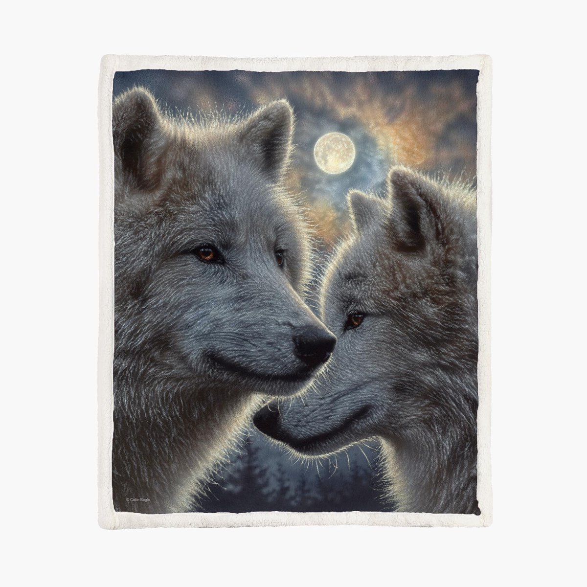 Wolven Fleece Deken 130*150cm Moonlight Mates