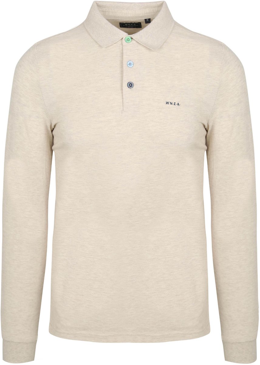 NZA Longsleeve Polo Marshall Light Cream - Maat XXL - Heren
