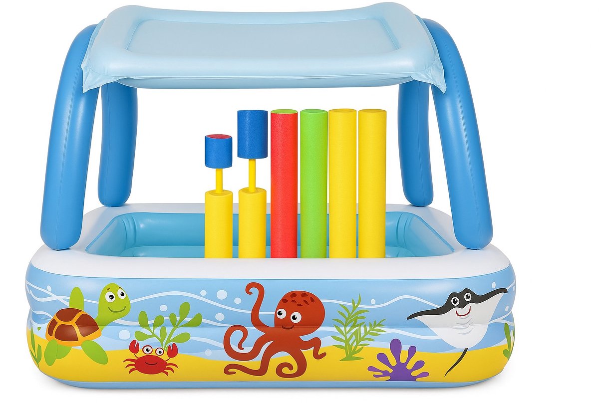 Kinderzwembad met Luifel inclusief 2 Foam Waterkanonnen — afbeelding 5
