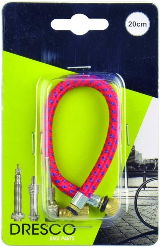 Pomp slang - Fietsaccessoire - Banden Oppompen - Universele Klep - 20 cm - Rood — afbeelding 2