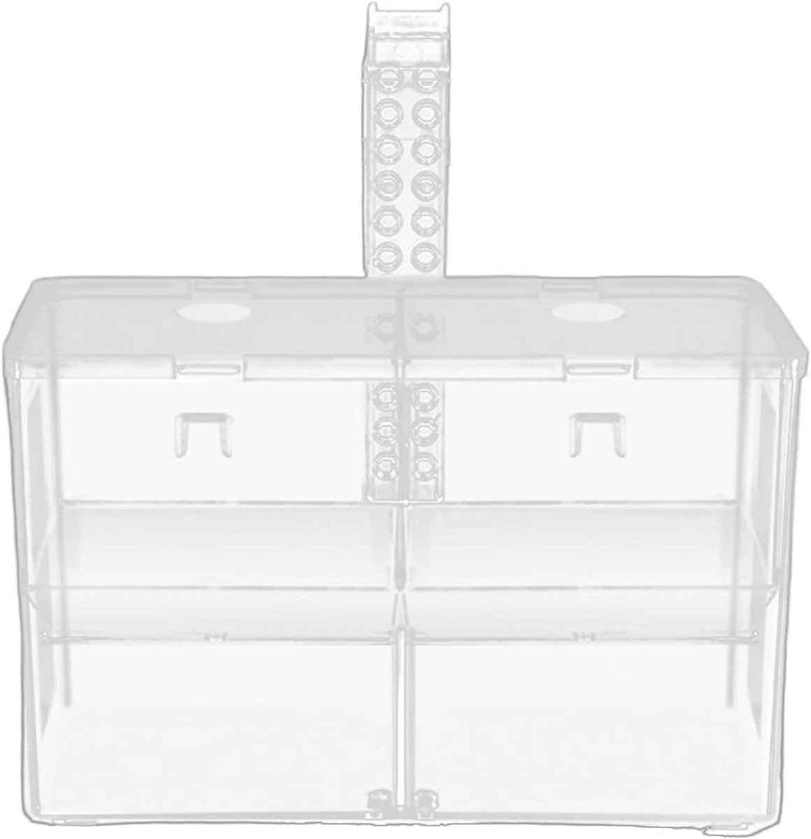 Aquarium Kweekdoos - Broedcontainer Incubator - Vissen Fokkerij - Dubbele Kamer Isolatie - 9x17.5x11 cm - Transparant