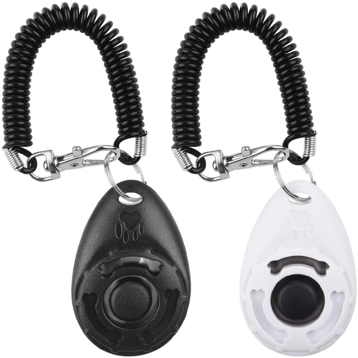 TOVBMUP Hondenklikkers - Trainingsklikkers met polsband - met grote knopklikkers - Hondentraining en training - Geschikt voor honden, katten, paarden - 2-pack
