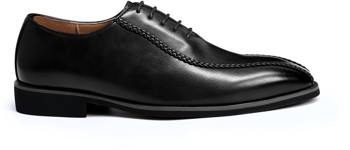 ALLTHEMEN Heren Zakelijke Spitse Neus Veterschoenen - Brogue-details - 42