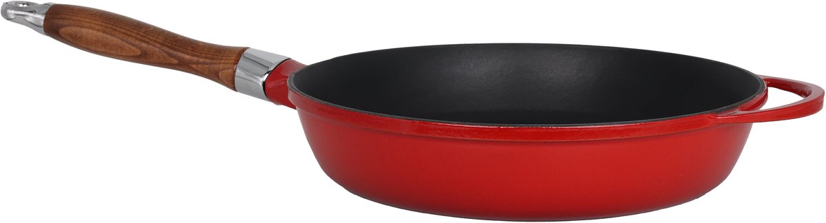 Lava Koekenpan - 28 cm - 2.8 liter - Gietijzer - Rood