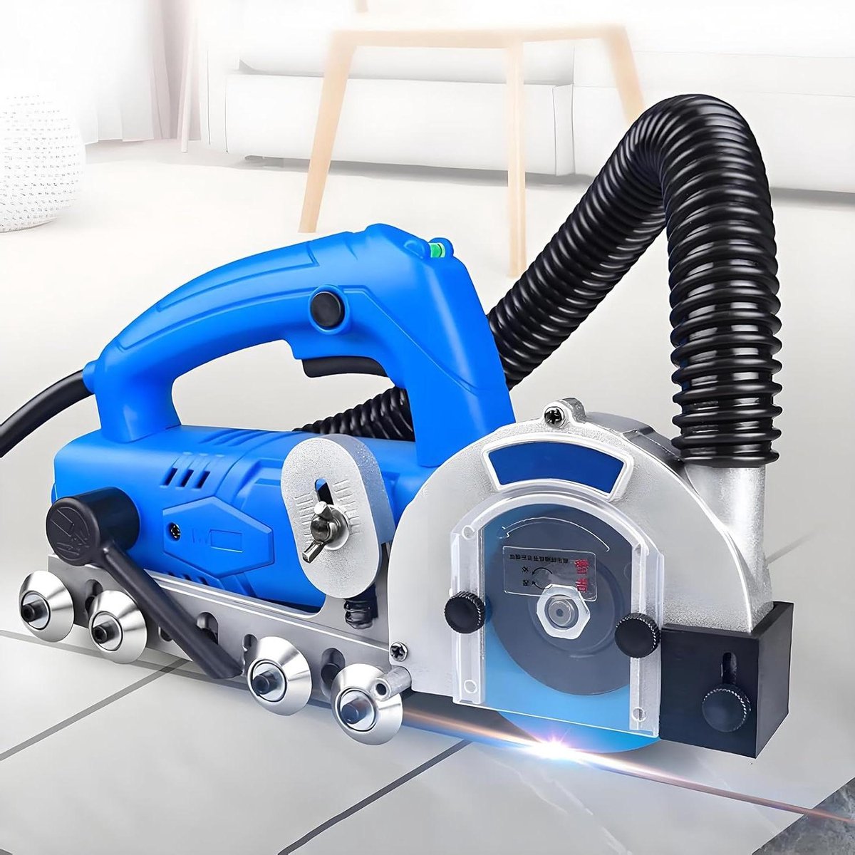Elektrische Voegenreiniger - Tegelreiniger - Voegen Schoonmaken - Automatische Waterblazer - 1200W Motor - Zwart