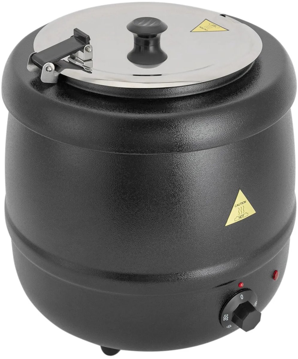 Cellista - Soepwarmer 10 Liter - Buffetsoepketel 400W - Bain Marie Voedselwarmer - Soepketel Horeca - Warmhouder Soep Sauzen - 35-80°C