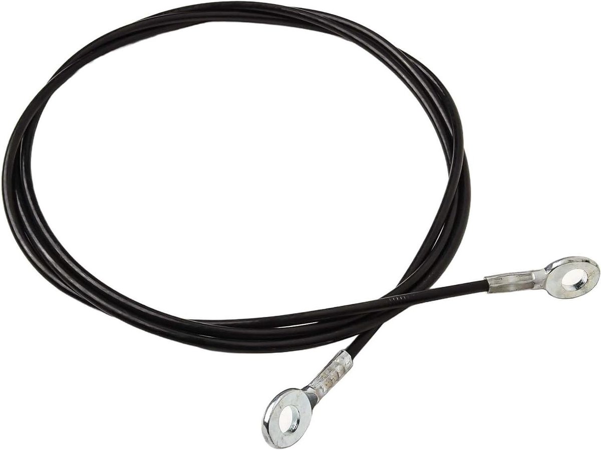 Vervangingskabel Fitness - Stalen Kabel - Kracht Training - Stille Anti-slip Coating - 5 mm Diameter - Zwart