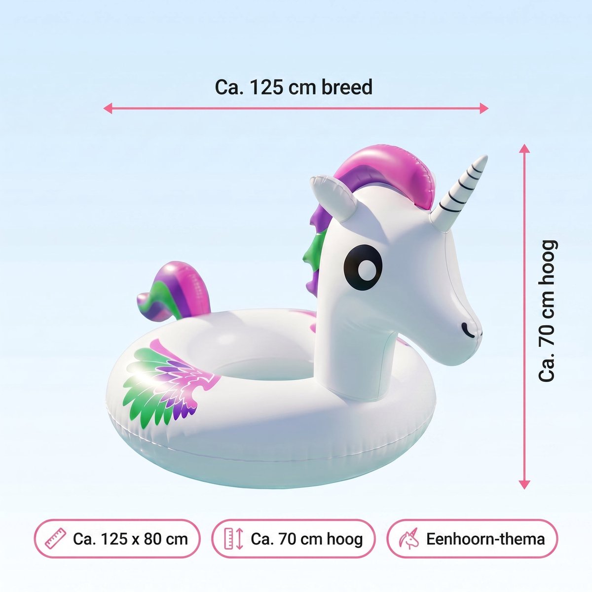 Lomera Zwemring Eenhoorn - Opblaasbare Eenhoorn - Unicorn Zwemband - Zwemband Eenhoorn - Opblaasbare Zwemband - Pool Float Unicorn - Zwembadring Eenhoorn - Zwembad Speelgoed - Opblaasfiguur - Kinderzwemband - Floaties - Luchtbed Eenhoorn – foto 4