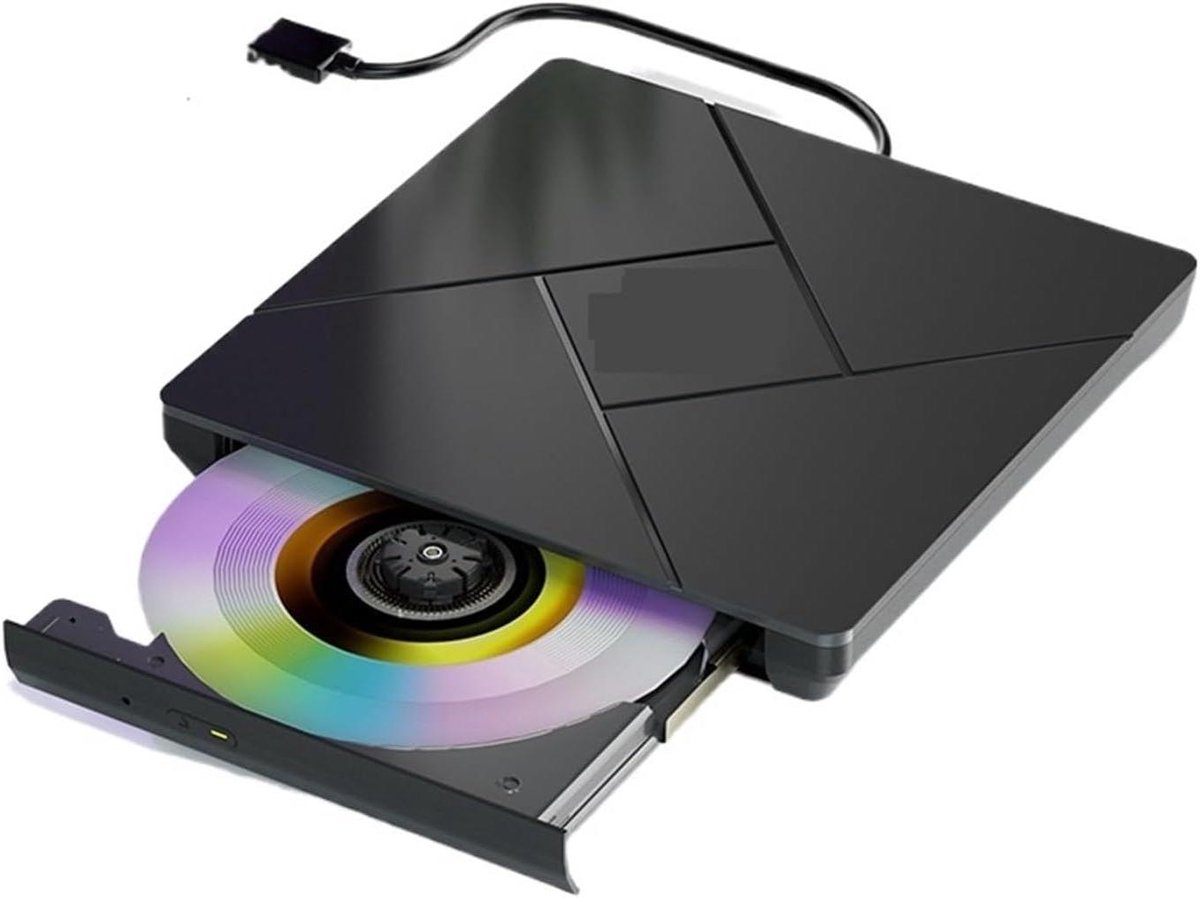 Externe Blu-ray Drive - Optische Brander - Films Kijken - Stille Werking - 140mm x 140mm - Zwart