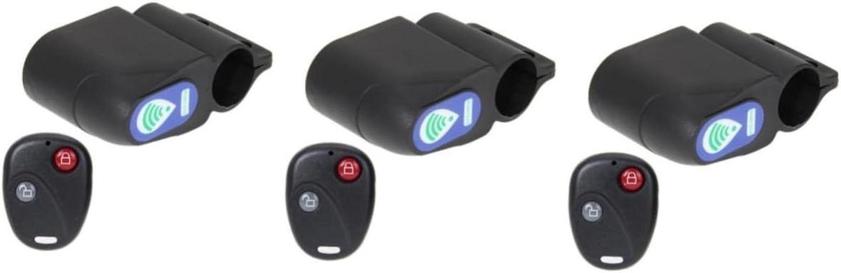 Fiets Alarm - Scooter Beveiliging - Diefstal Voorkomen - 110dB Geluid - 3 Stuks - Zwart