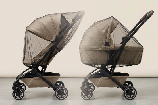 Mosquino - Klamboe Baby - Klamboe Buggy - Muggennet kinderwagen Zwart — afbeelding 4