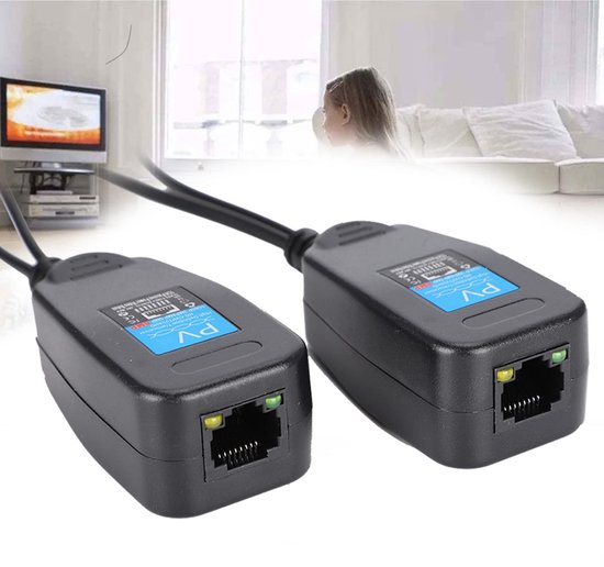 1 Pair Passive CCTV Coax BNC Video Power Balun Transceiver To RJ45 Connector, Surveillance Camera Cables van Merkloos — afbeelding 4