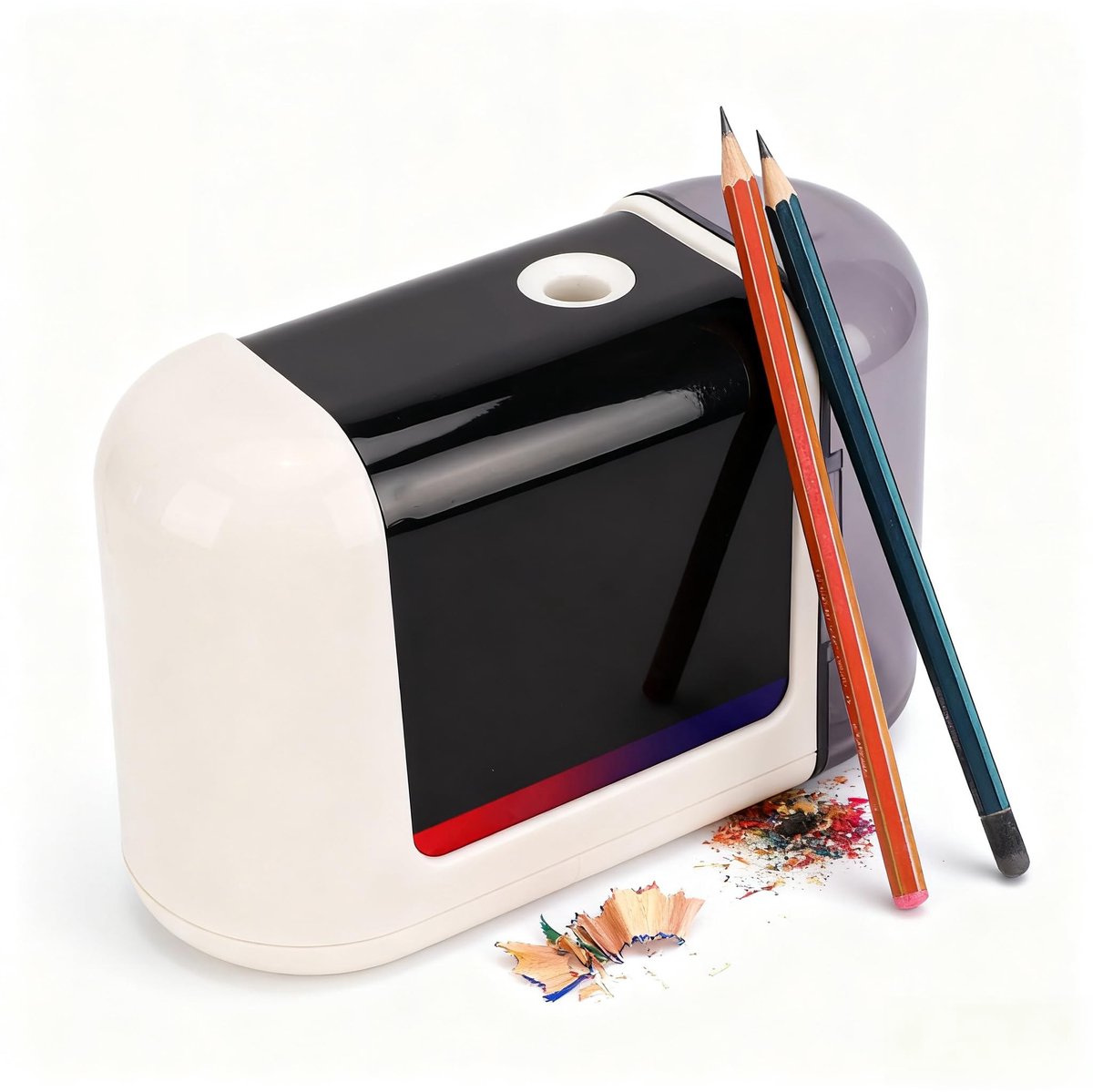 Solidchoice - Dailygoody - Elektrische Puntenslijper - Automatische Uitschakeling - Batterij Aangedreven - Veilig en Handig - Geschikt voor Kantoor en School - Voor