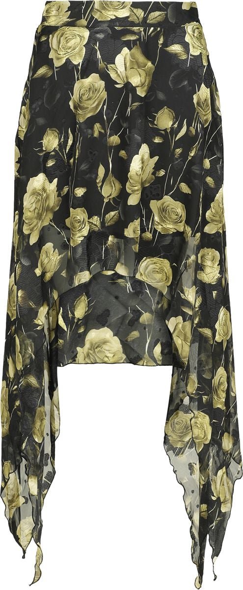 Jawbreaker Rose Print Asymmetrical Skirt Dames Minirok - meerkleurig - M