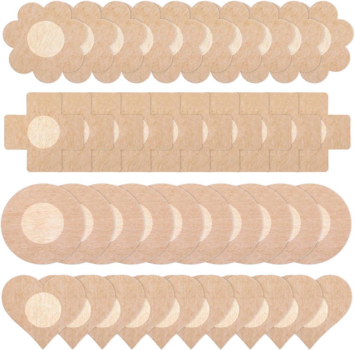 40 Stuks Wegwerp Borstbedekking Nipple Covers, Onzichtbare Zelfklevende Nipple Pads voor Vrouwen, Perfect voor Feestjes en Valentijnsdag