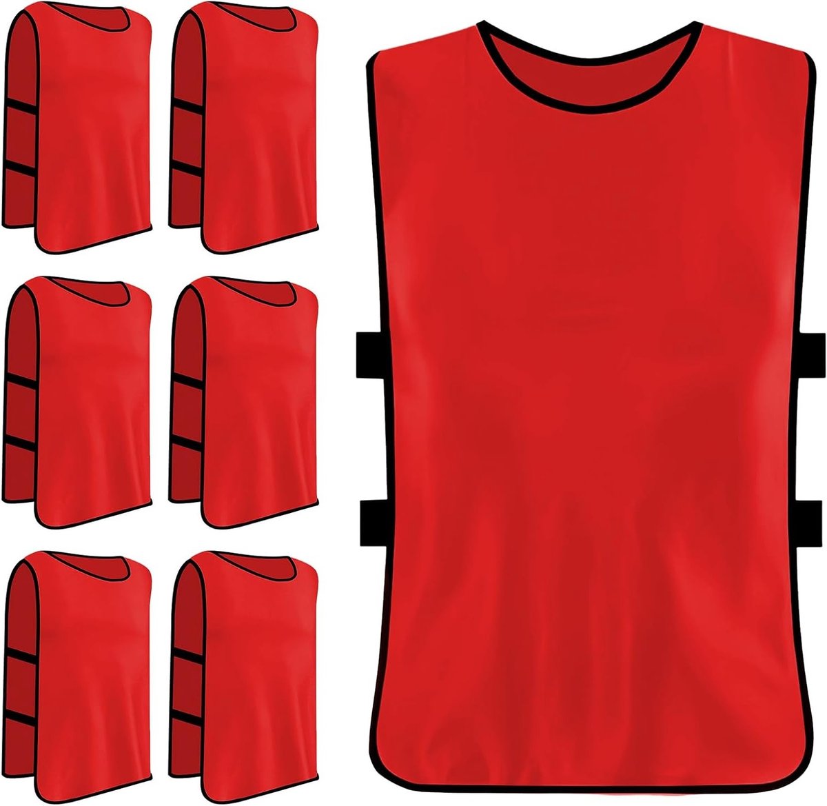 Set van 6 Kindersport Bodys, Ideaal voor Voetbal, Basketbal en Rugby Training, Sportkleding voor Kinderen