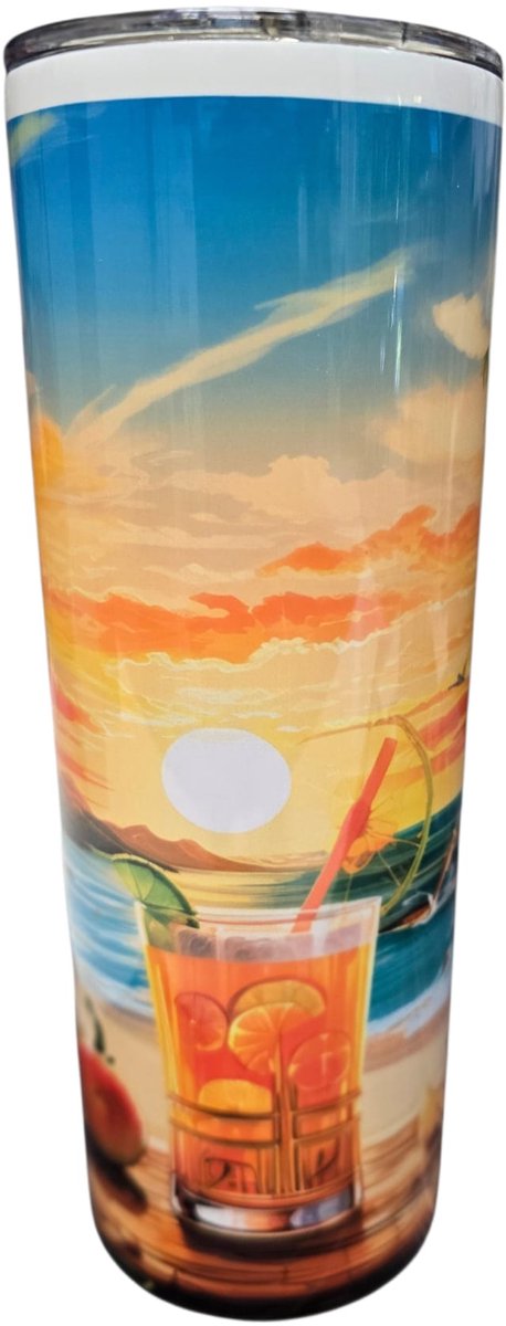 Drinkfles met summer afbeelding - Tumbler - Summer - Strand fles - Drinkfles - Bidon - Cadeau - Moederdag - Geslaagd - XLX®