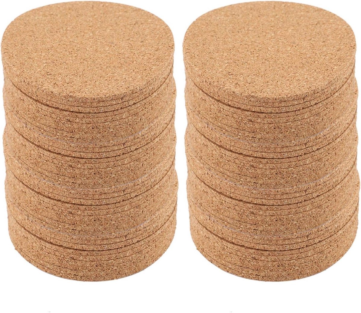 Houten Onderzetters voor Dranken, Rond 9cm, Ideaal voor Koffie, Thee en Warme Dranken, Set van 100 Stuks