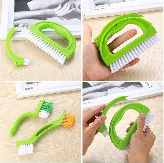 Set van 4 voegenreinigingsborstels - Nylon borstel voor grondige reiniging van tegels, badkamer en keuken van Merkloos	 — afbeelding 5
