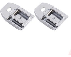 Set de 2 pieds pour fermetures éclair invisibles pour machines à coudre - Compatibles avec Singer, Brother, Janome et Juki - Parfait pour les projets de couture et l'installation de fermetures éclair