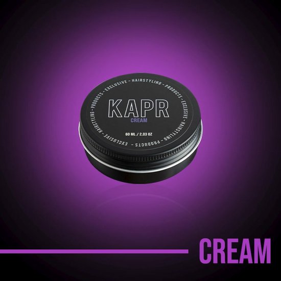 KAPR Hair Cream 60ml – Styling Cream Mannen – Medium Hold – Natuurlijke Finish – Reisformaat – Haar Styling