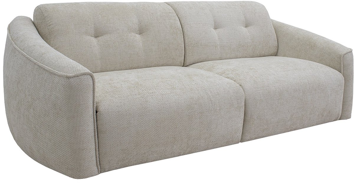 Vente-unique Vierzitsslaapbank express converteerbaar in getextureerde beige stof - Slaapoppervlak 160 cm - Matras 13 cm traagschuim ASUFA