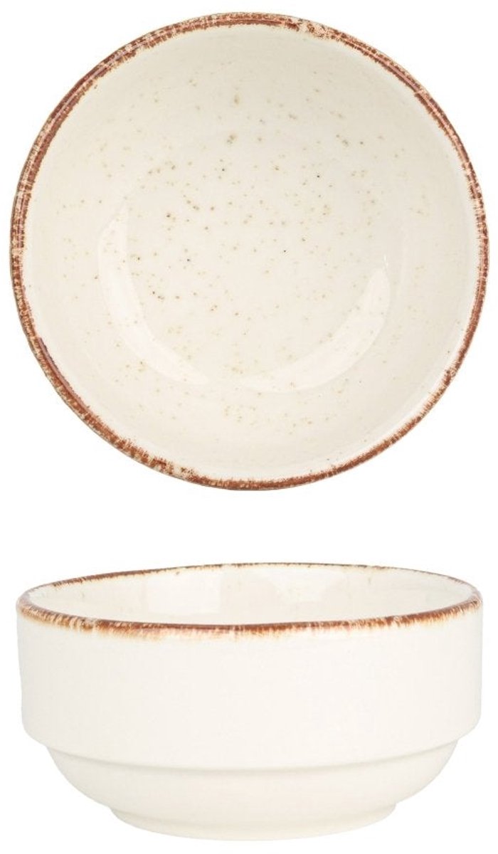 Rinart Serveerschaal - Brunilda - Porselein - 10 cm (200cc) - set van 2
