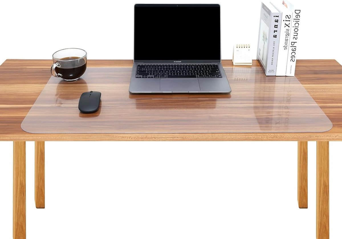 Transparante Bureau Mat 80 x 40 cm | Antislip, Waterdicht en Ronde Hoeken | Ideaal voor Kantoor, Thuis en School