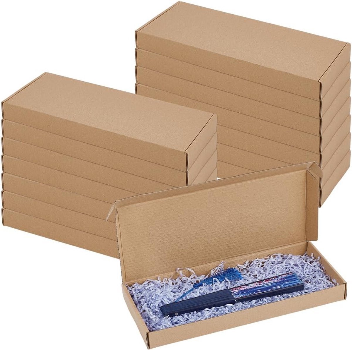 16 Pack 30x12x3cm/11.8x4.7x1.2 Inch Golfkartonnen Verzenddozen voor Kleine Cadeaus, Stevige en Duurzame Verpakking, Recyclebaar Materiaal