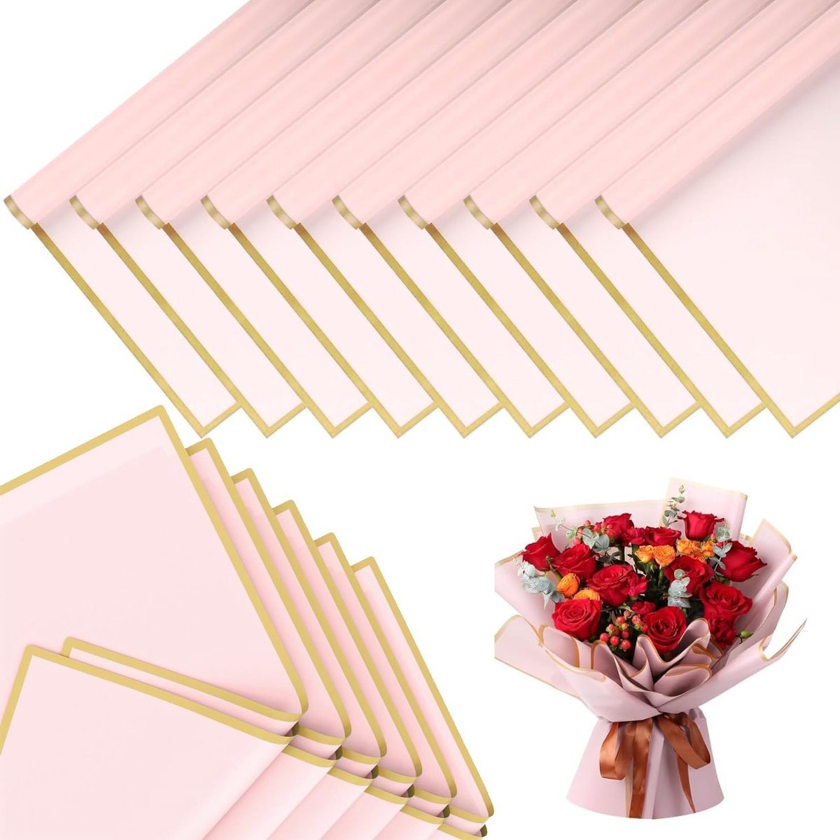 Kleurige Waterdichte Bloemen Geschenkverpakking van 20 Stukken voor Bruiloften en Verjaardagen