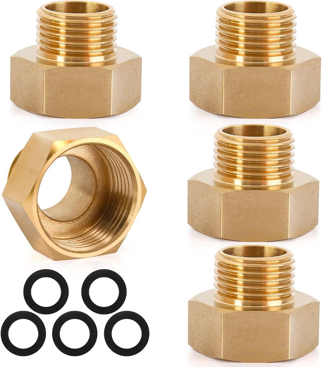 Reducing Extension G1/2 Inch naar G3/4 Inch voor Buitengebruik - Verbindingsstuk voor Pijpen (Ø20.3mm x Ø24mm) voor Efficiënte Waterdoorvoer en Installatie