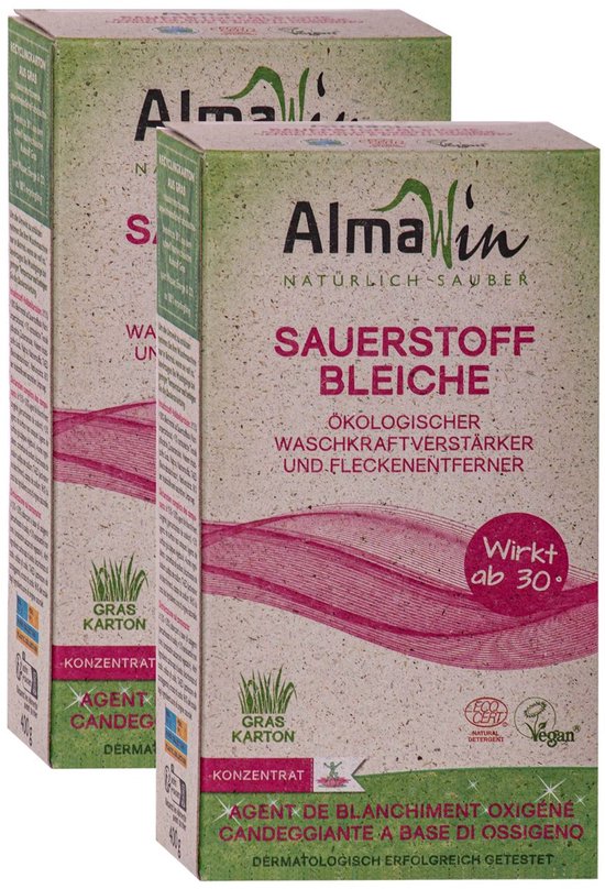 Zuurstofbleekmiddel, wasbleekmiddel, vlekken verwijderen wasgoed, 2 x 400 g