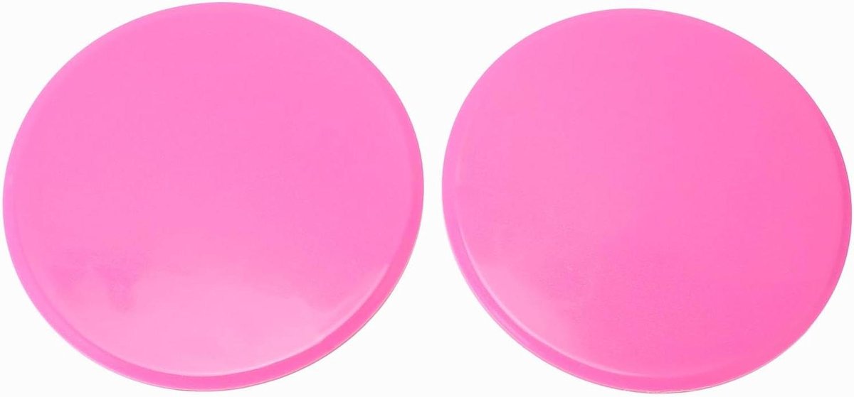 Kernspier Glijders - Buikspier Trainer - Thuisfitness - Dubbelzijdig Ontwerp - 17.8 cm Diameter - Roze