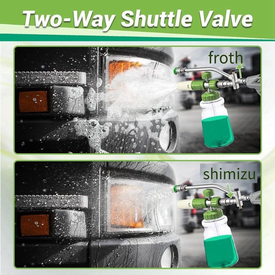 Hogedrukreiniger - Autowaspistool - 1/4 inch Quick Connect Wand met 5 sproeiers (0 °-65 °) - Dubbele connector - Tuinslang Pistool - Spuitpistool - Waterspuit - Spuitmond - Opzetstuk Tuinslang - Voor Tuin & Auto & Schoonmaken — afbeelding 2
