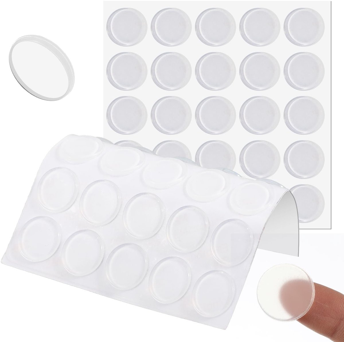 Dailygoods- Bumpers 50 Stuks - Zelfklevende Rubber Voetjes - Meubelbeschermers - Transparant - Geluidsreductie - Sterke Grip