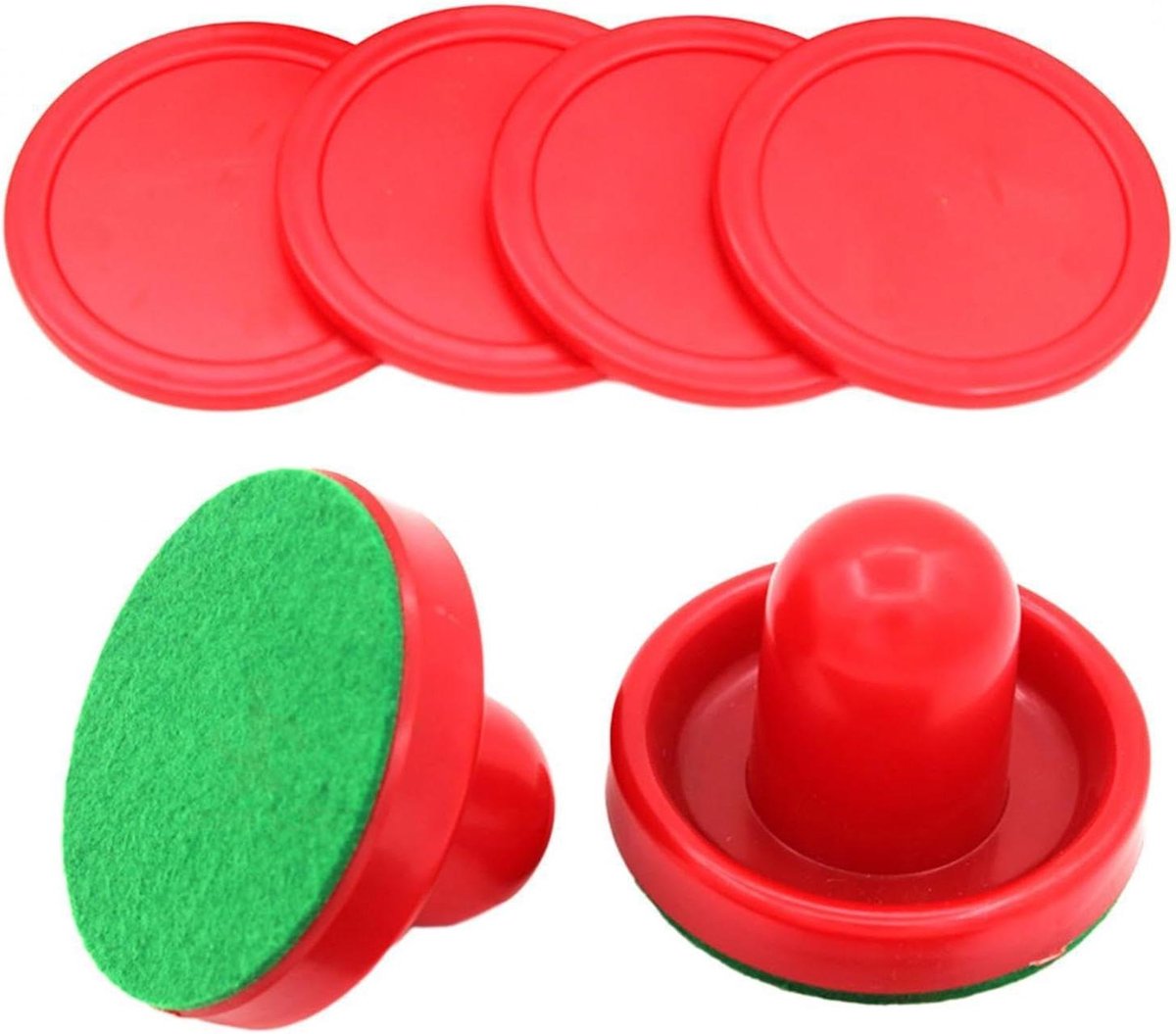 Airhockey Accessoires - Pusjers en Pucks - Indoor Spelplezier - Duurzaam Kunststof - 76 cm - Groen