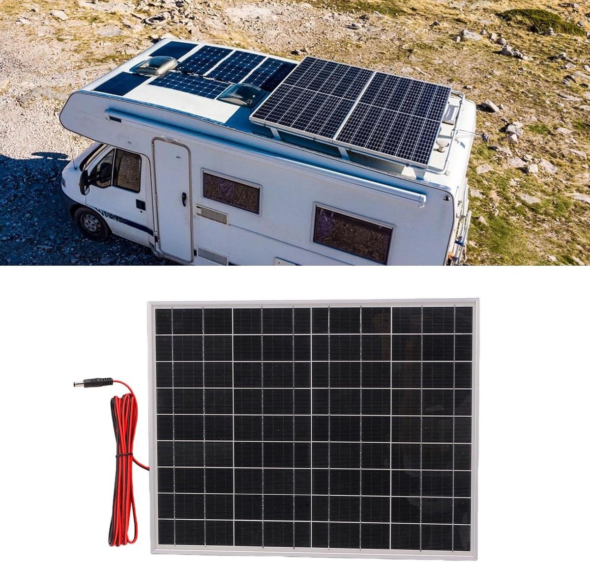 Zonnepaneel met Controller - Solar Charger Set - Energie Opladen - Dubbele Chip Ontwerp