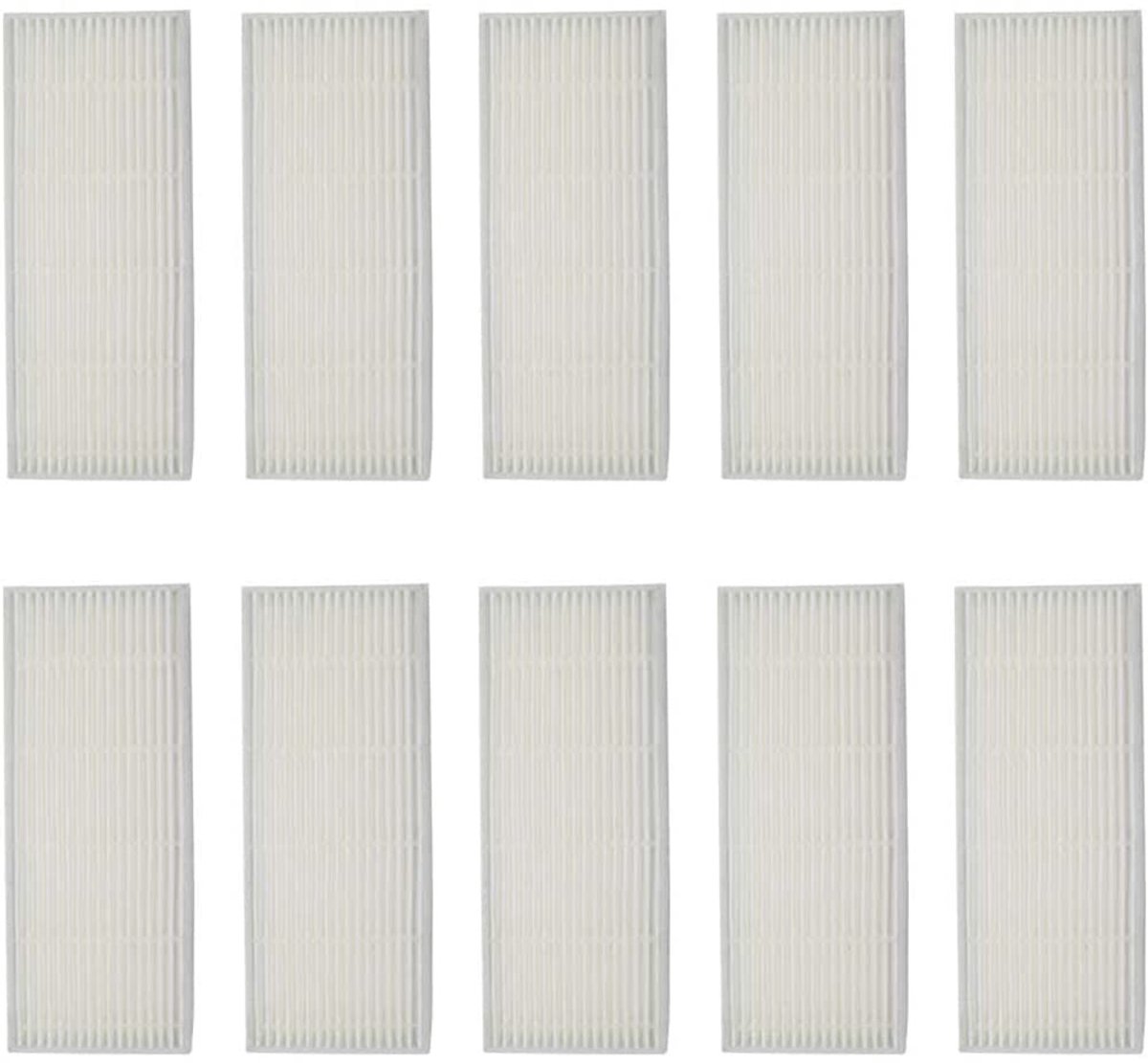 Dailygoods- HEPA-luchtfilters 10x - vervangingsaccessoires - robotstofzuiger - efficiënte filterprestaties - stof/pollen reductie - compatibel met vaste tank - Stofzuigerfilters