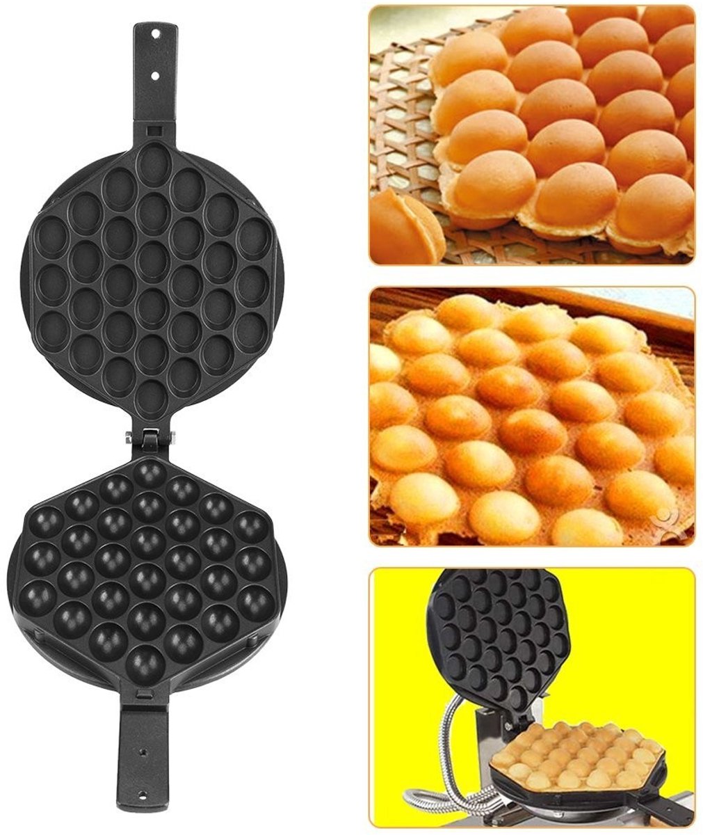 Dailygoods- Wafelijzer met verwisselbare platen - Wafelijzer pfas vrij - Roestvrij staal - Antiaanbaklaag - Duurzaam - Perfect voor eierwafels - Wafelmaker