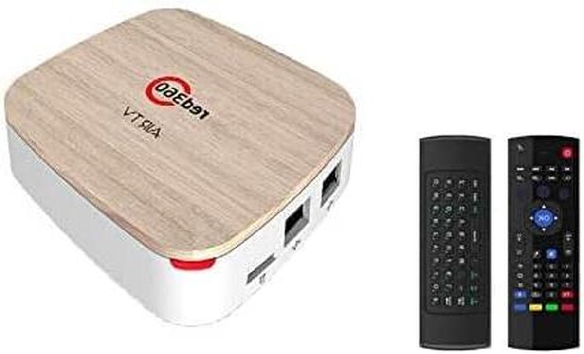 Smart TV Box - Mediabox Android - Streaming Kijken - 4K UHD Decodering - Quad Core - Zwart