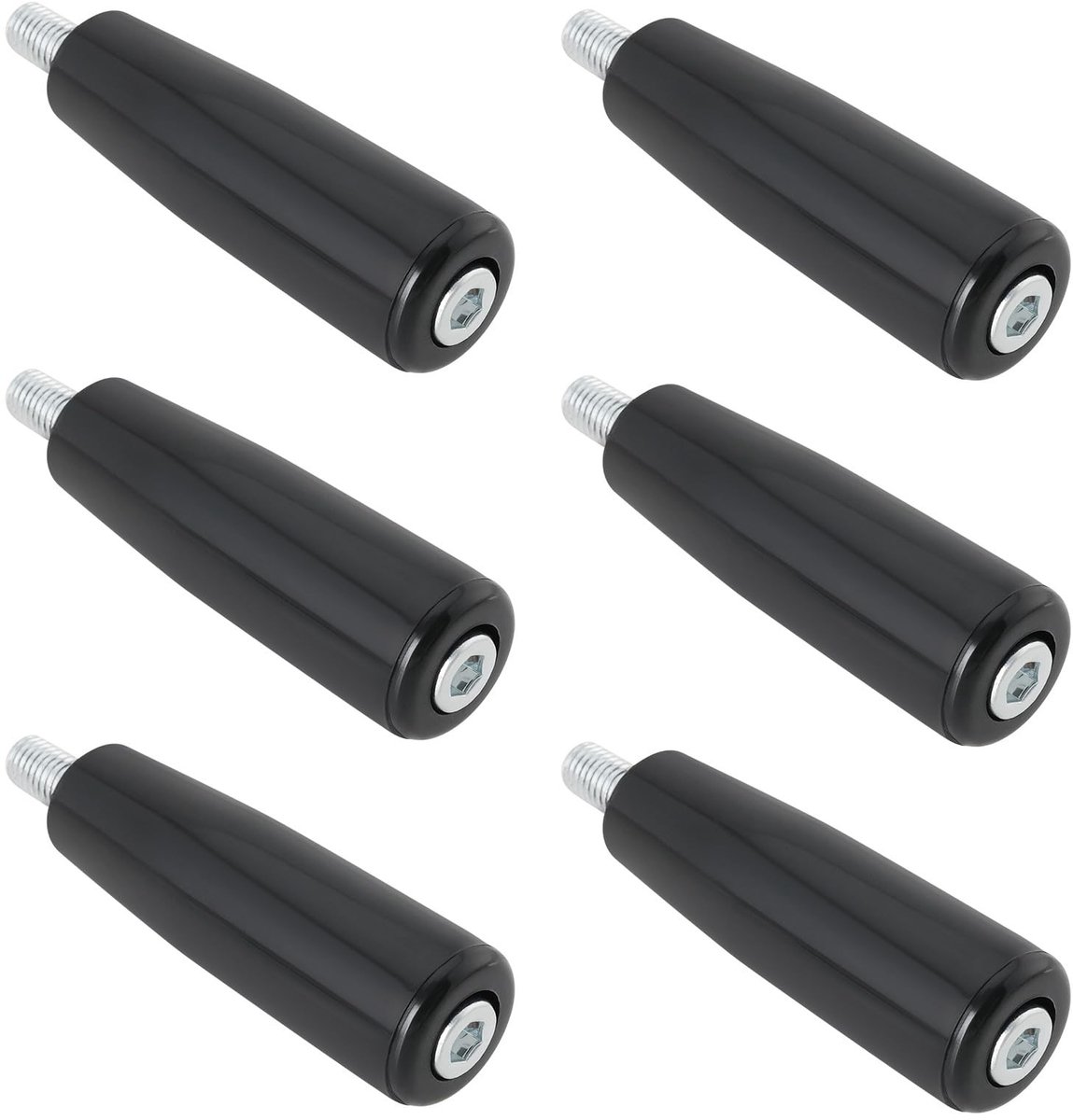 Dailygoods- Handgrepen Draaibaar - 6 Stuks - M10x18mm - Nylon - Comfortabel - Voor Houtbewerking en Draaibank - Crankhandvat