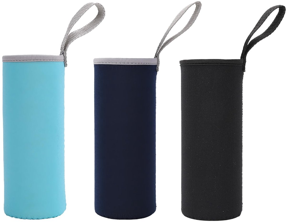 Dailygoods- Flessendeksels - Geïsoleerde Flessenzakken - Antislip - Zacht Stof - Neopreen - Voor Koude/Warme Dranken - Fleshoes