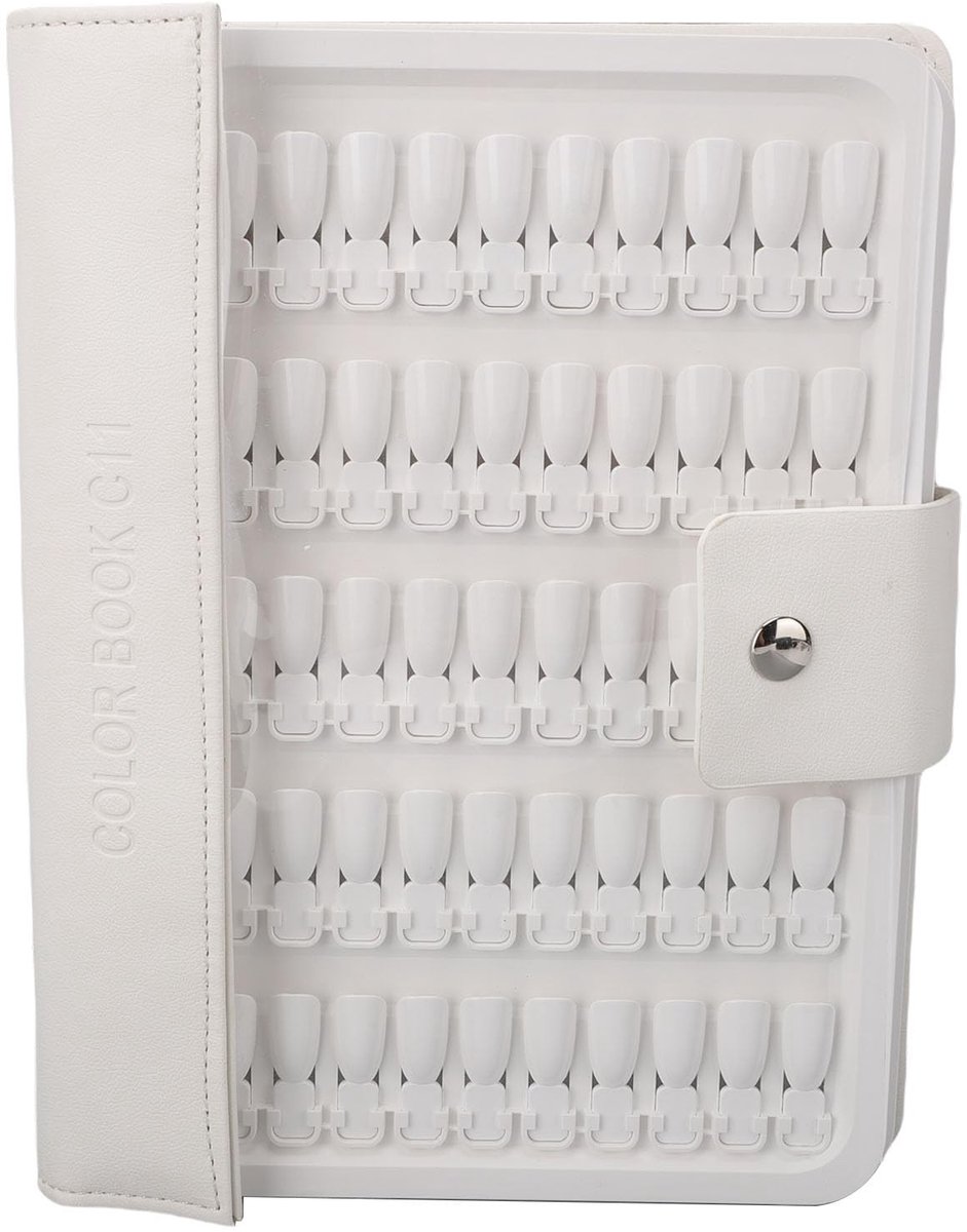 Dailygoods- Nagelkleurendisplayboek 150 Kleuren - Plastic Nagelmonsterhouder - Verwisselbare Valse Nagelgleuven - Eenvoudige Nagelorganisatie - Maat 23 x 18 cm - Stevig Geen Lijmontwerp - Nagelboek